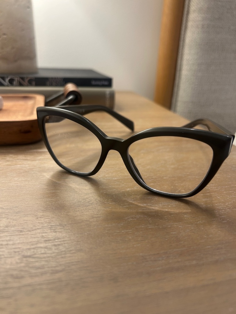Prada Black Cat-Eye Acetate Glasses - Picture 9 of 9